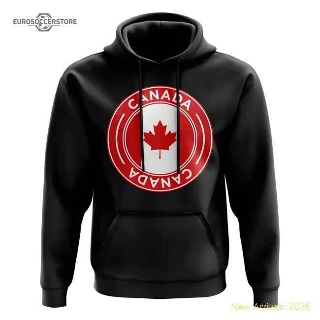 Maple Leafs Football Badge Hoodie (black) - Passionate Fan Base