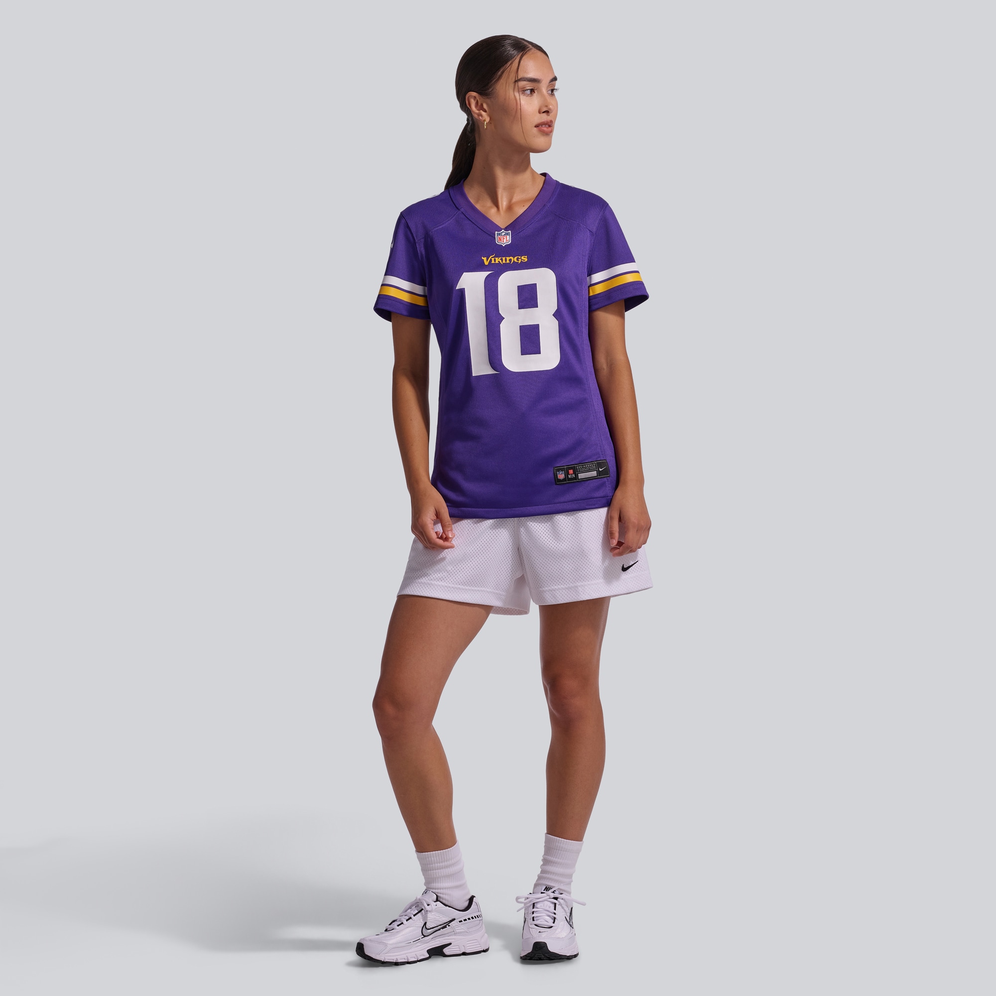 [JED] Justin Jefferson #18 Minnesota Vikings Women's Game Jersey - Purple