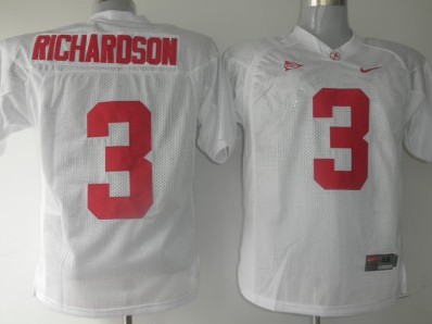 Men's Bama Crimson Tide White 2024 replica Richardson White #3