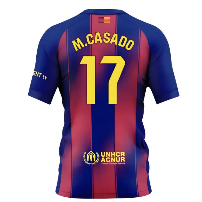 Kids Latest Barcelona Home Game Jersey 2025-2026 (1)