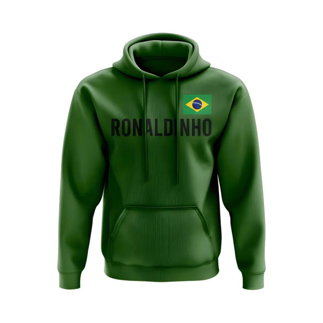 Replica Ronaldinho Brazil Name Hoody (Green) National Cup