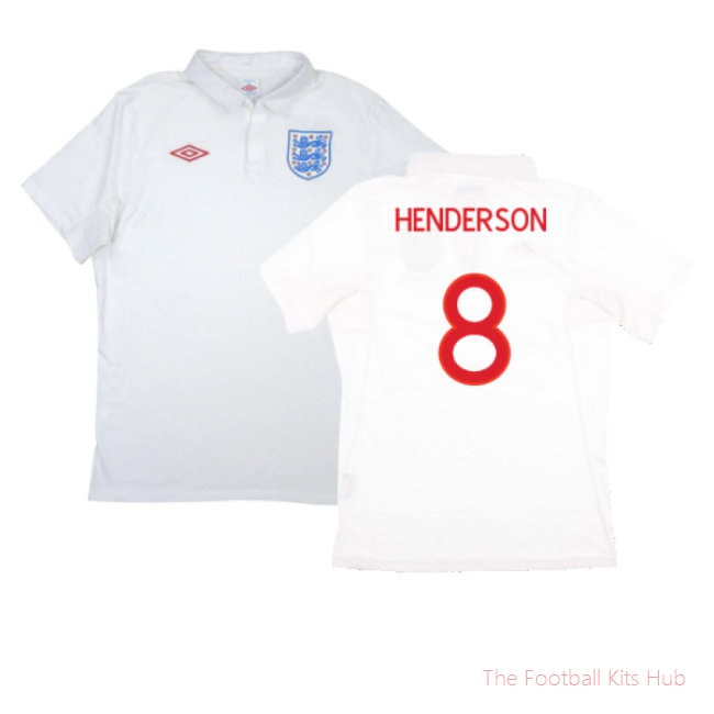 England 2010-12 Home Shirt (M) (Excellent) (HENDERSON 8)