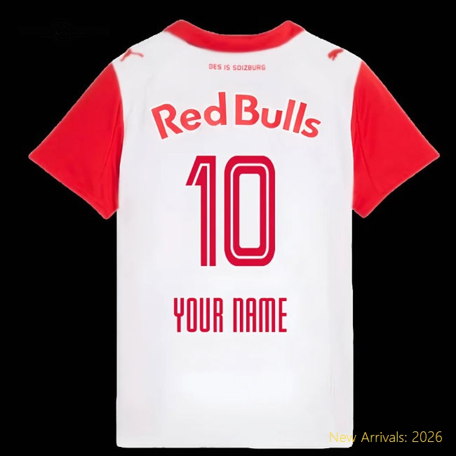 Red Bull Salzburg Children 2025 Home Jersey Shirt Football Fan Game Day Apparel