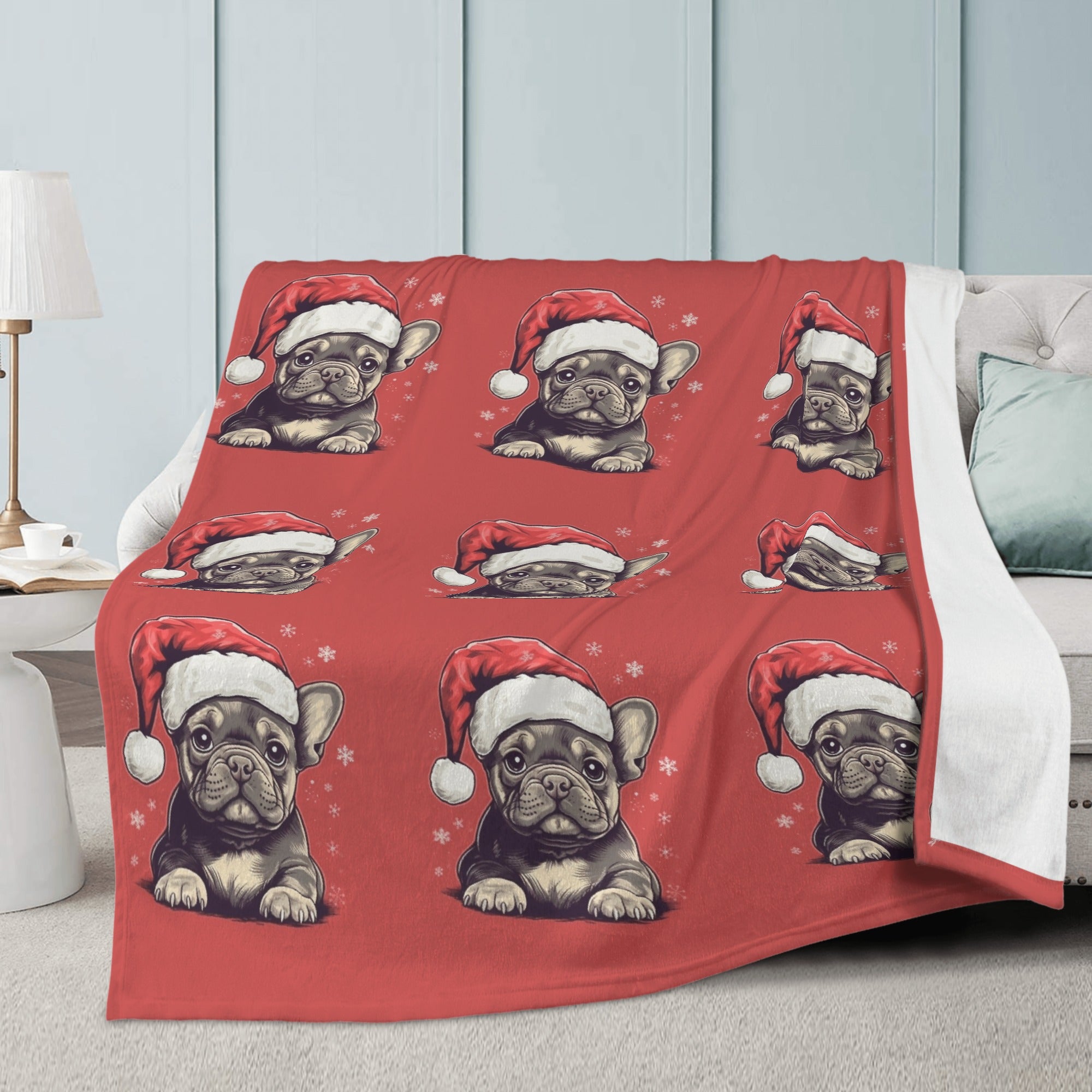 Christmas Vibes - Soft Polyester Premium Fleece Blanket