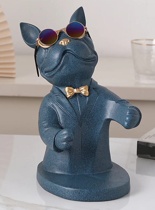 French Bulldog Figurine Wine Rack Sculpture