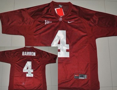 Men's Bama Crimson Tide Red 2024 comfortable Mark Barron #4 official