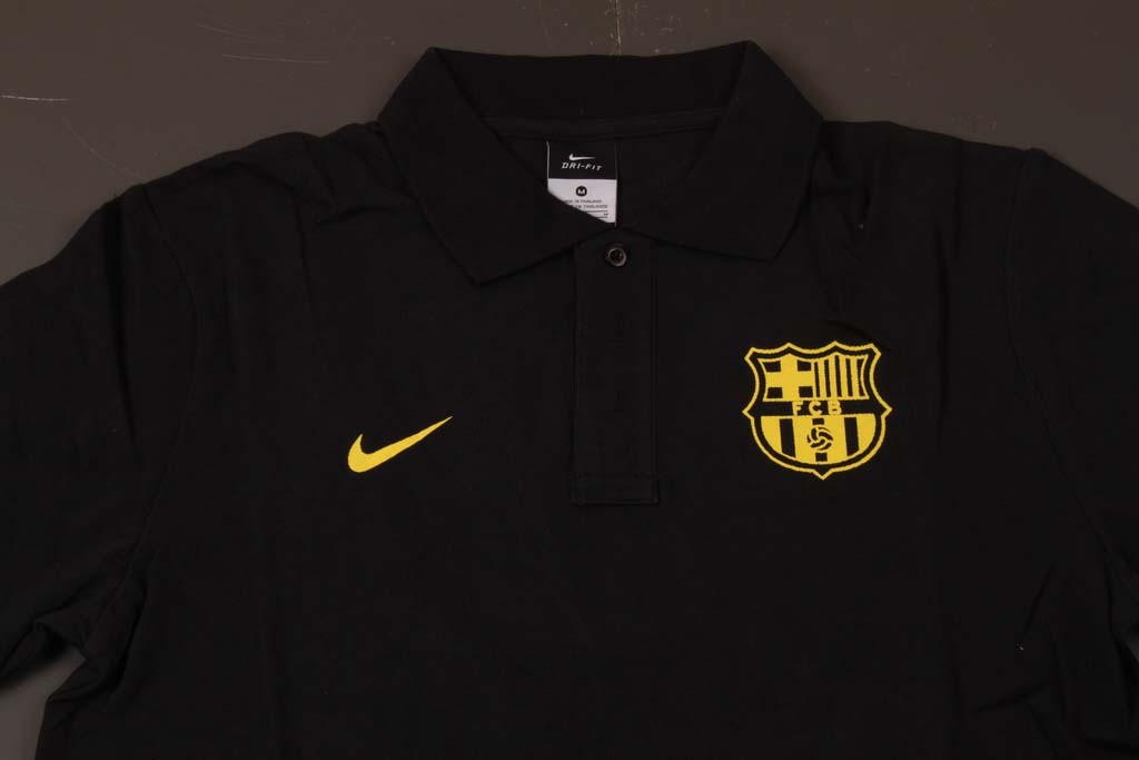Professional Grade Barca 2014 BARCELONA BLACK SHORT SLEEVE POLO