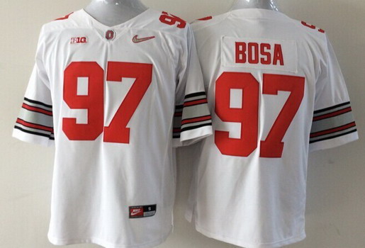 Men's Ohio St Buckeyes White 2015 embroidered Joey Bosa #97 official