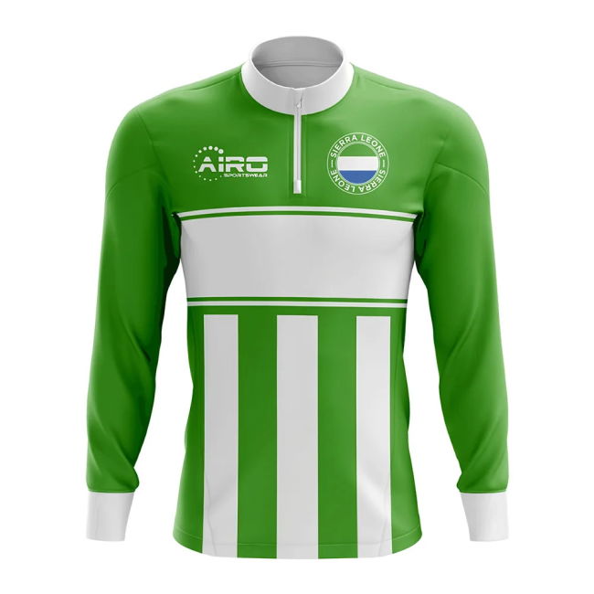 Elite Sierra Leone Concept Football Half Zip Midlayer Top
