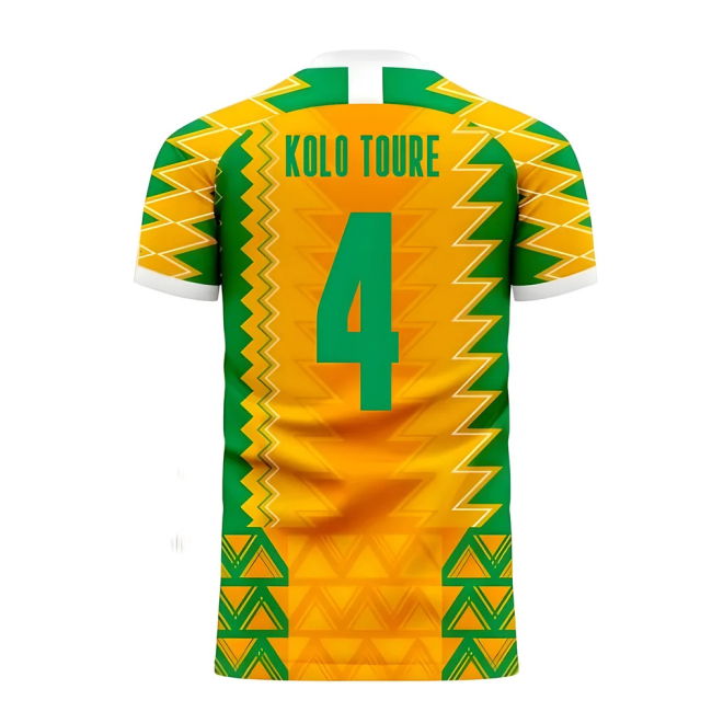 KOLO TOURE 4 Ivory Coast National Team Fan Jersey - Adults Version (2)
