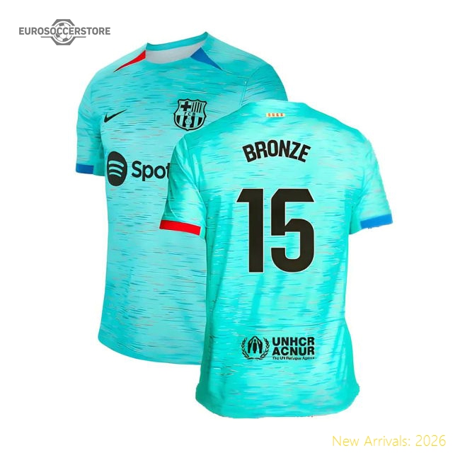 Popular Genuine 2023-2024 Barcelona Third Shirt (Bronze 15)