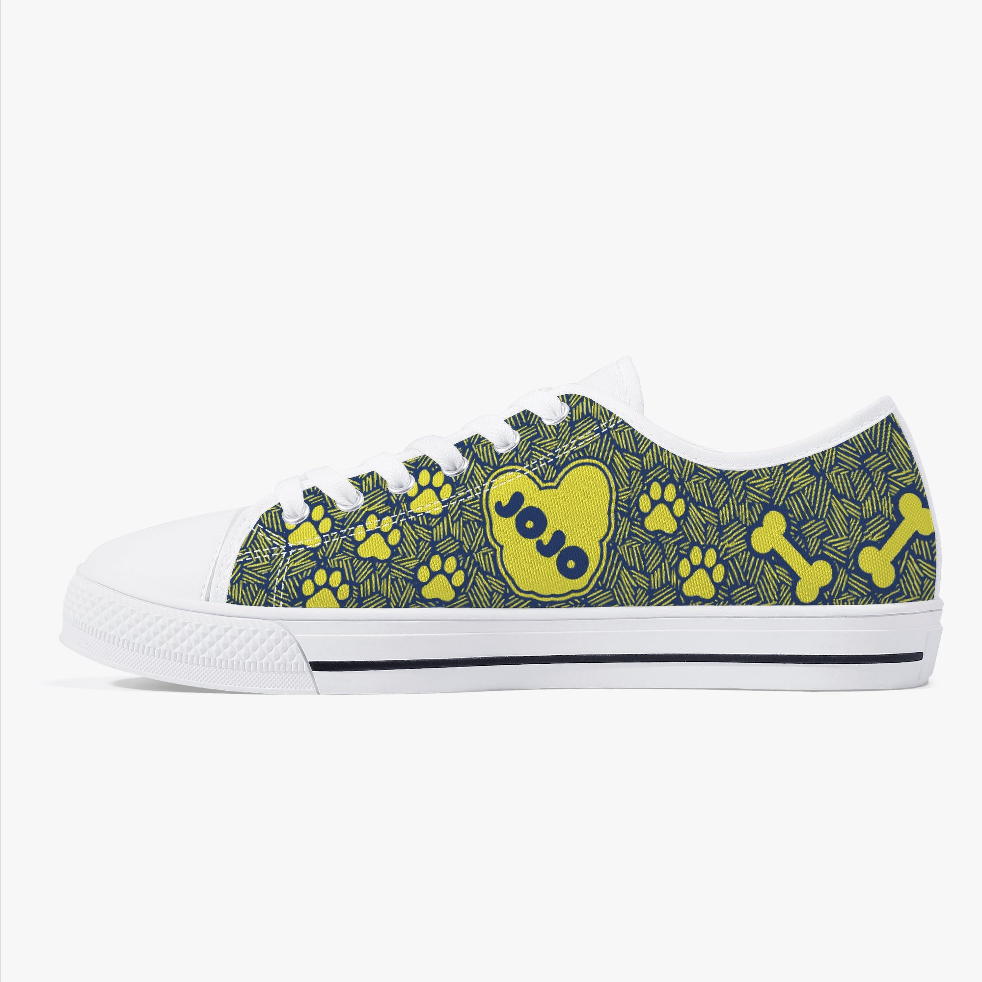 Classic Low-top Canvas Shoes Frenchie Themed Wear | Durable Build