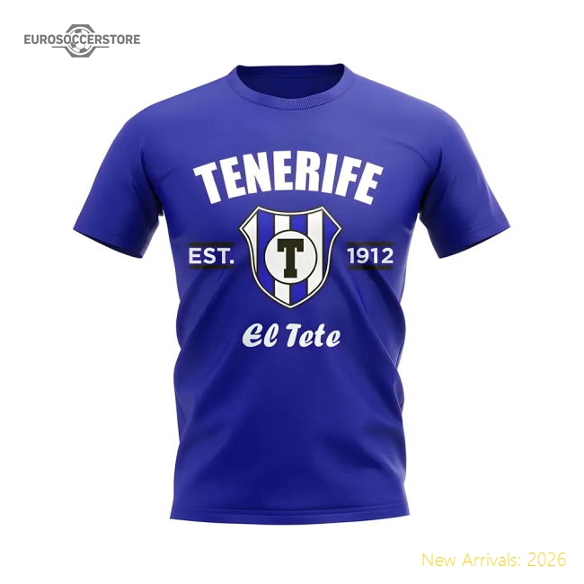 High-Quality Tenerife Established Football T-Shirt (Blue)