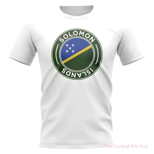 Solomon Islands Football Badge T-Shirt (White)