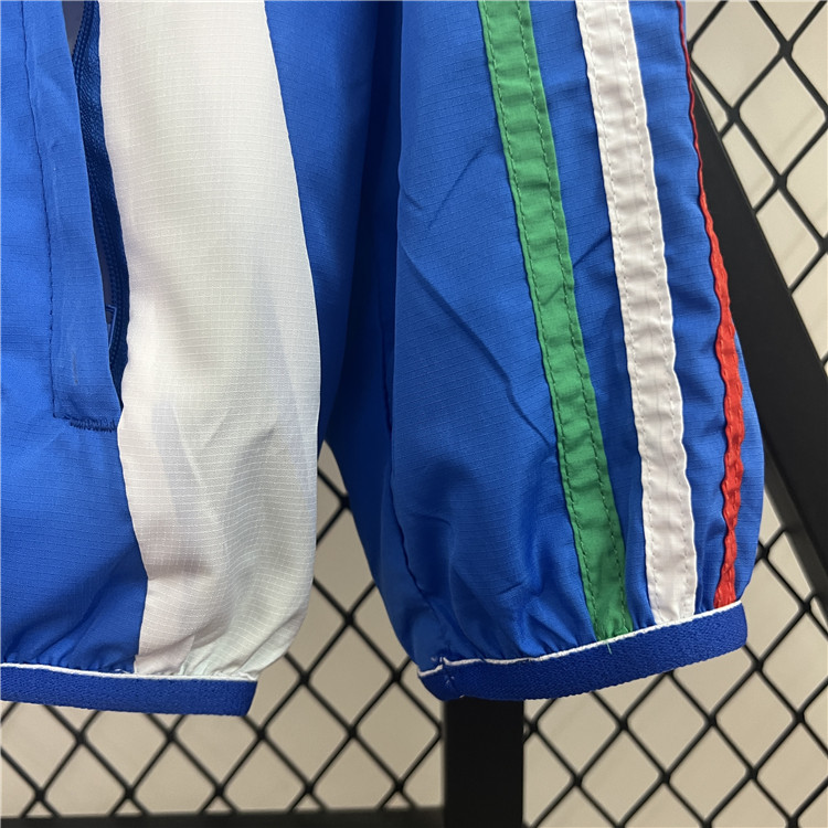 UEFA Euro 2024 Italy Reversible Trench Jacket BlueWhite - Official