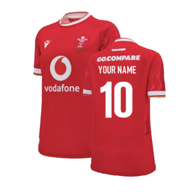 S Personalised Wales Football Shirts Female 2024 Home Jersey Match Day Essential