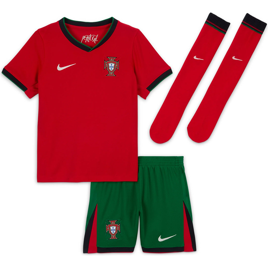 Kid's Portugal Home Jerseys Full Kit Euro 2024 Authentic Kit