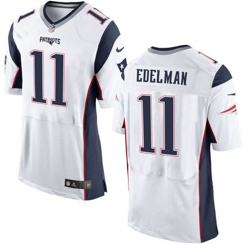 NFL NE Patriots #11 Julian Edelman Elite White Jersey - Fan Favorite