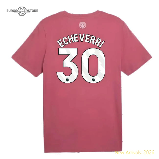 2024-2025 Man City Premium ftblCulture Tee Dusty Orchid Echeverri 30