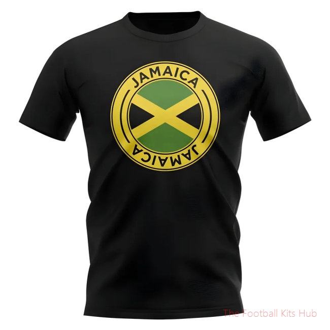 Jamaica Football Badge T-Shirt (Black)
