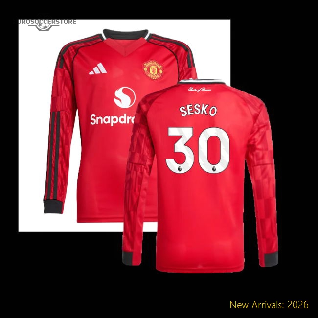 Comfortable Man Utd Kids Jersey Sesko 2025-2026 Drycell