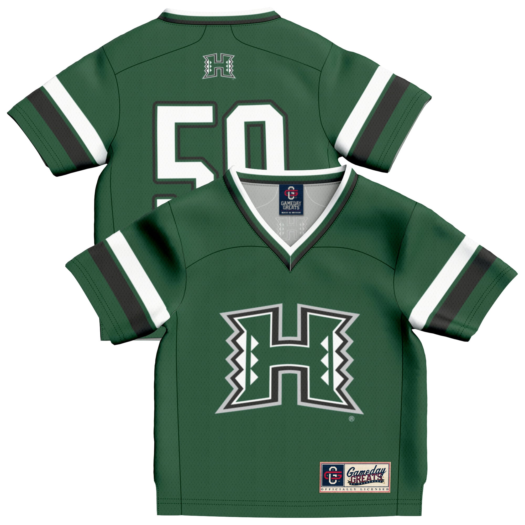 #50 Hawaii Rainbow Warriors GameDay Greats Infant Lightweight Collegiate Football Fashion Jersey - Green
