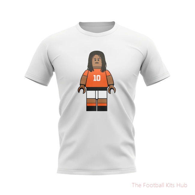 Ruud Gullit Holland Brick Footballer T-Shirt (White)