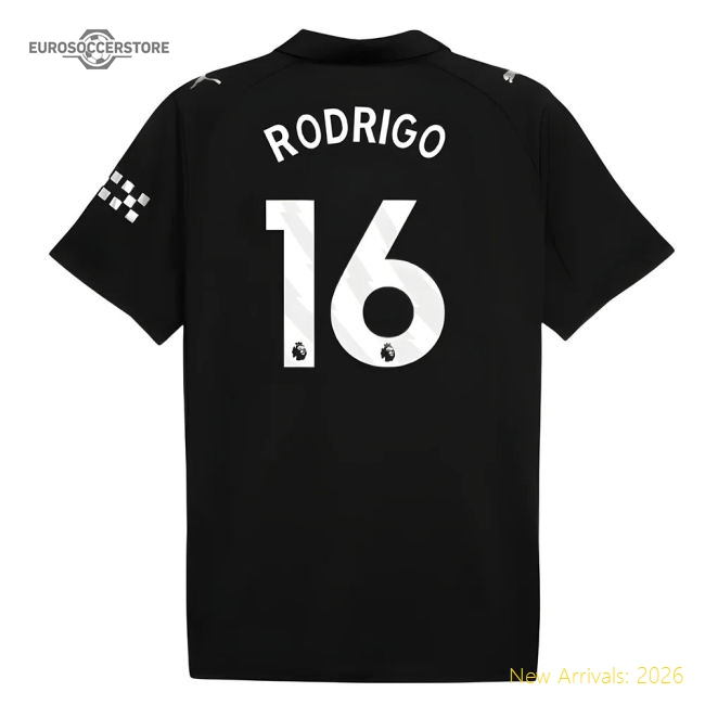 Premium Official 2025-2026 Man City Away Jersey Rodrigo 16