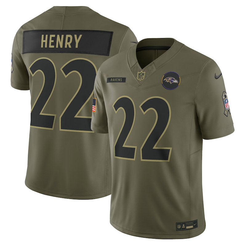 None Derrick Henry BAL Ravens Bold Premium-Quality Jersey Game Day Wea