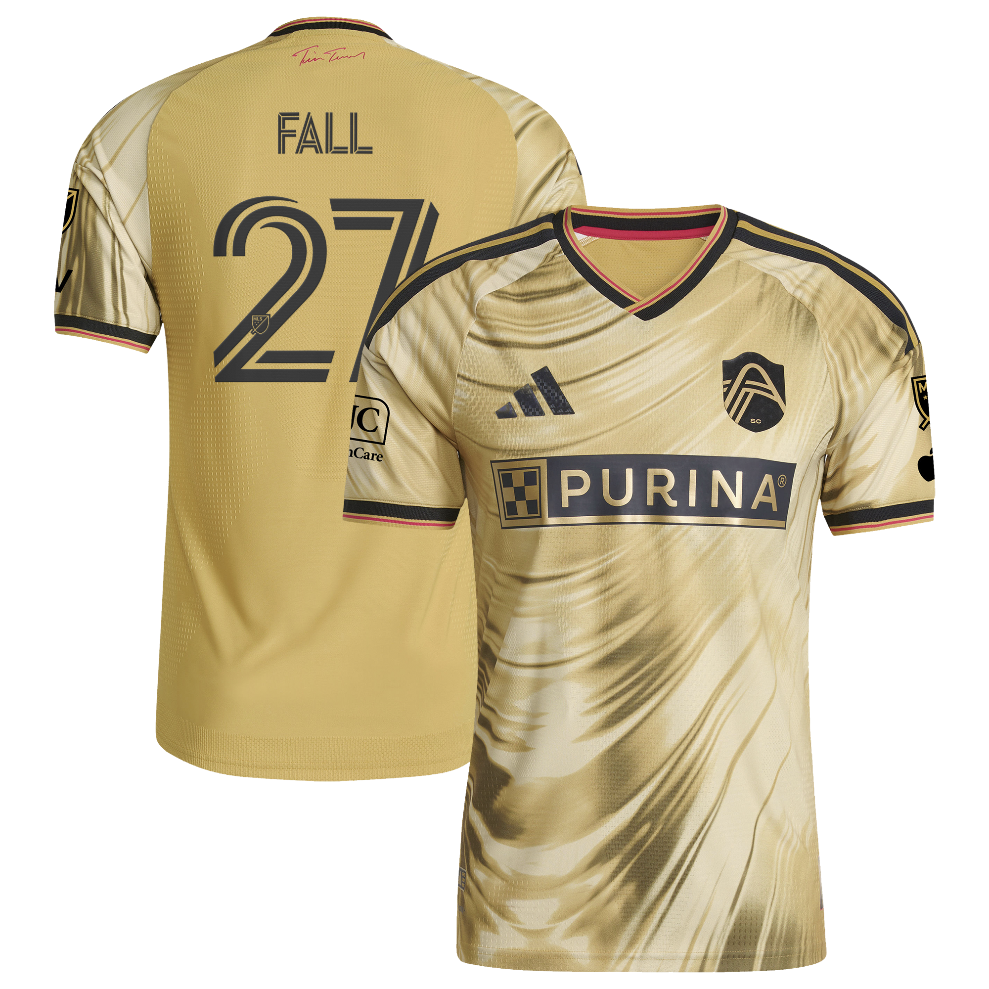 [SJH] Fallou Fall St. Louis CITY SC 2026 The Tina Turner Kit On-Field Authentic Patch Jersey - Yellow