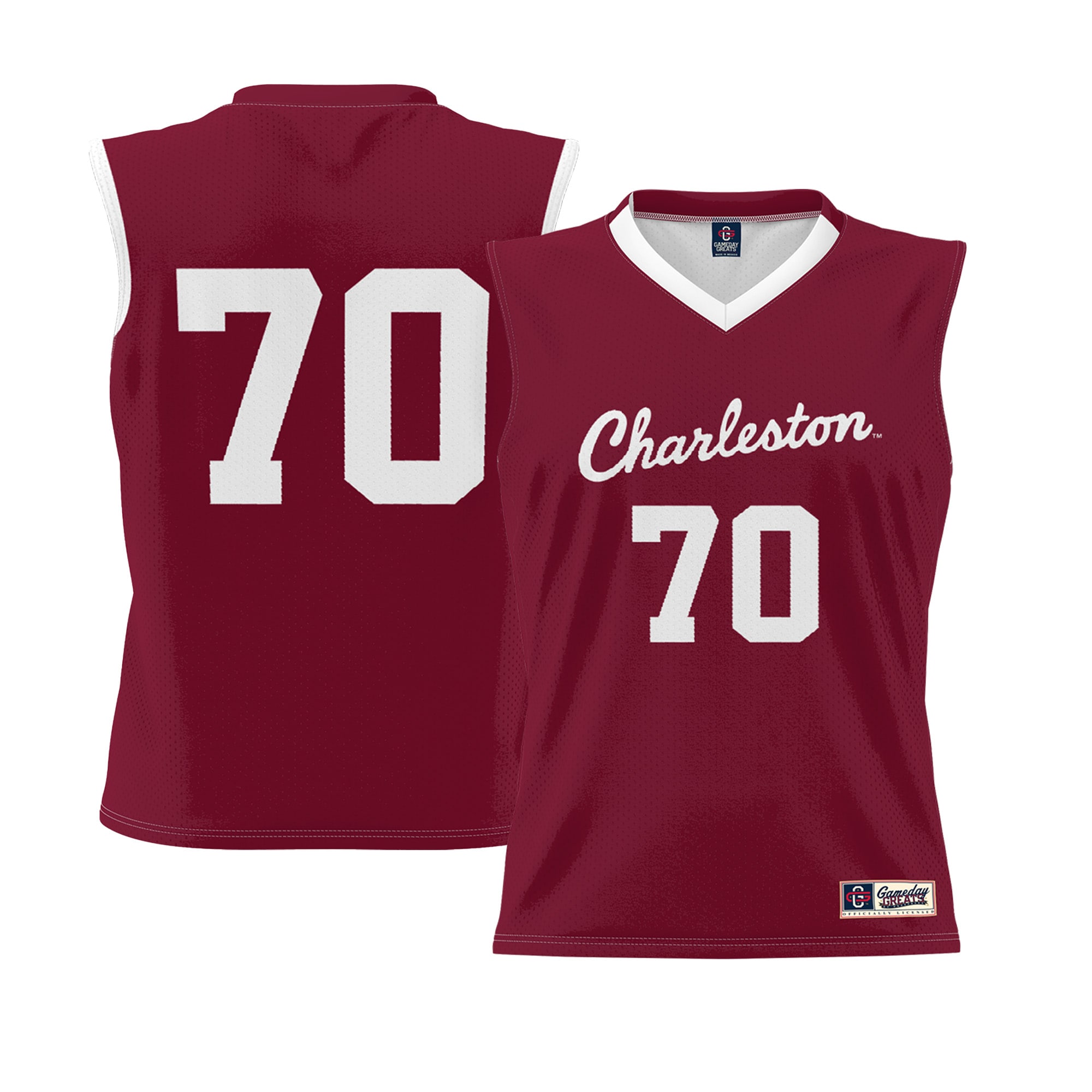[NJP] Women's Charleston Cougars GameDay Greats Lightweight Basketball Jersey - Crimson