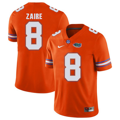 authentic Men's None Malik Zaire #8 Orange 2024 Football Jersey