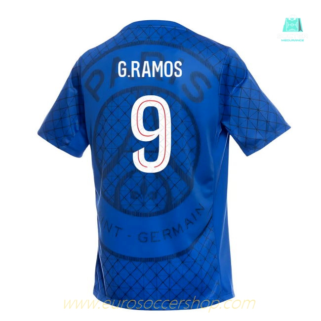 2025-2026 PSG Academy Pro Home Pre Match Shirt (Royal) (G.Ramos 9)