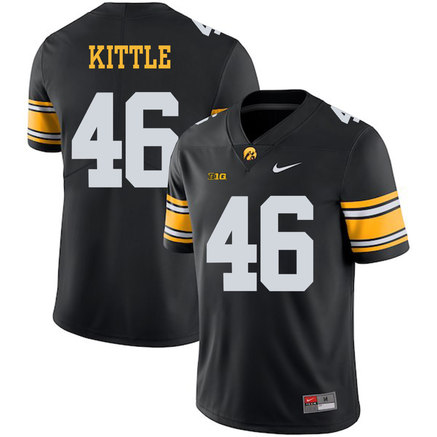 Men's None Black 2024 match worn George Kittle #46 performance Jersey