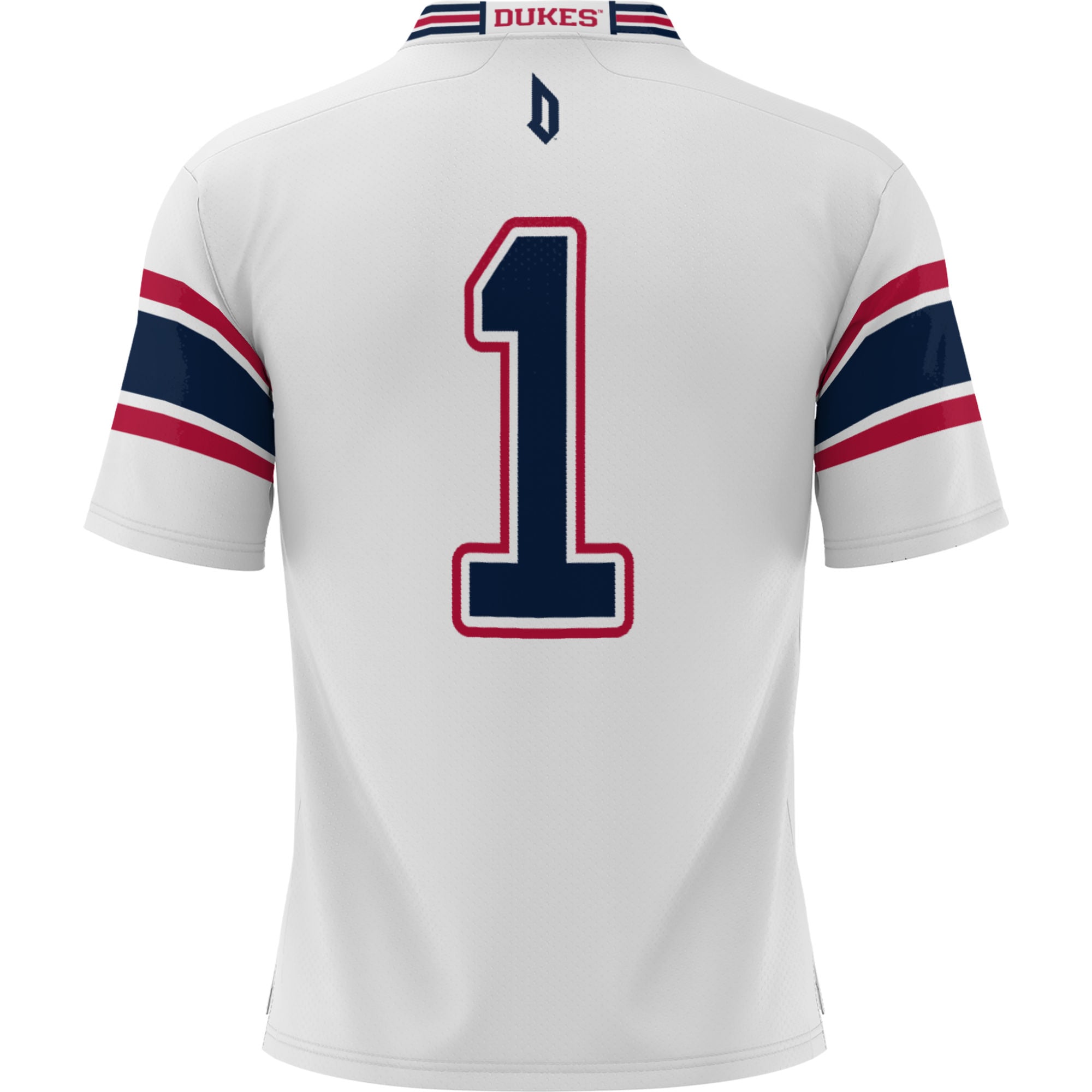 Men's #1 White Duquesne Dukes Football Jersey
