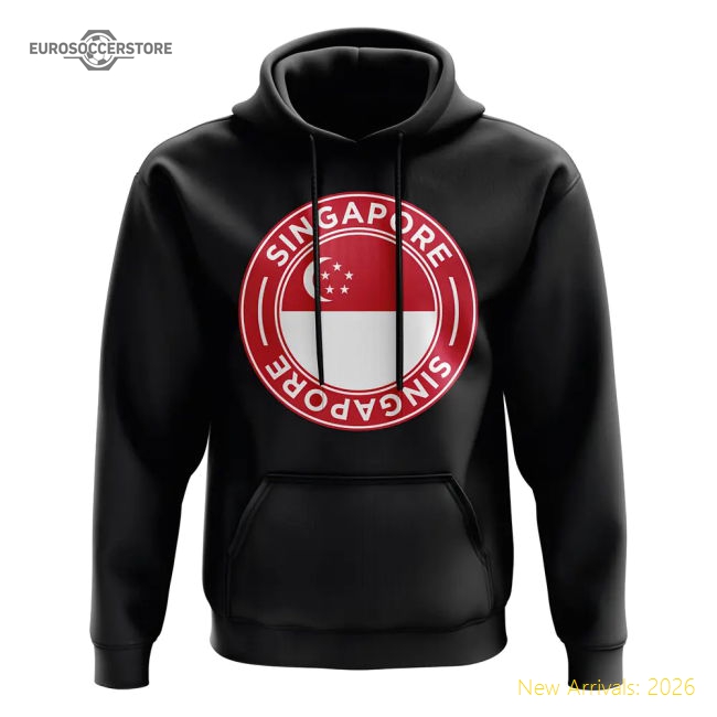 High-quality Singapore Football Badge Hoodie (black) - Fan Collection