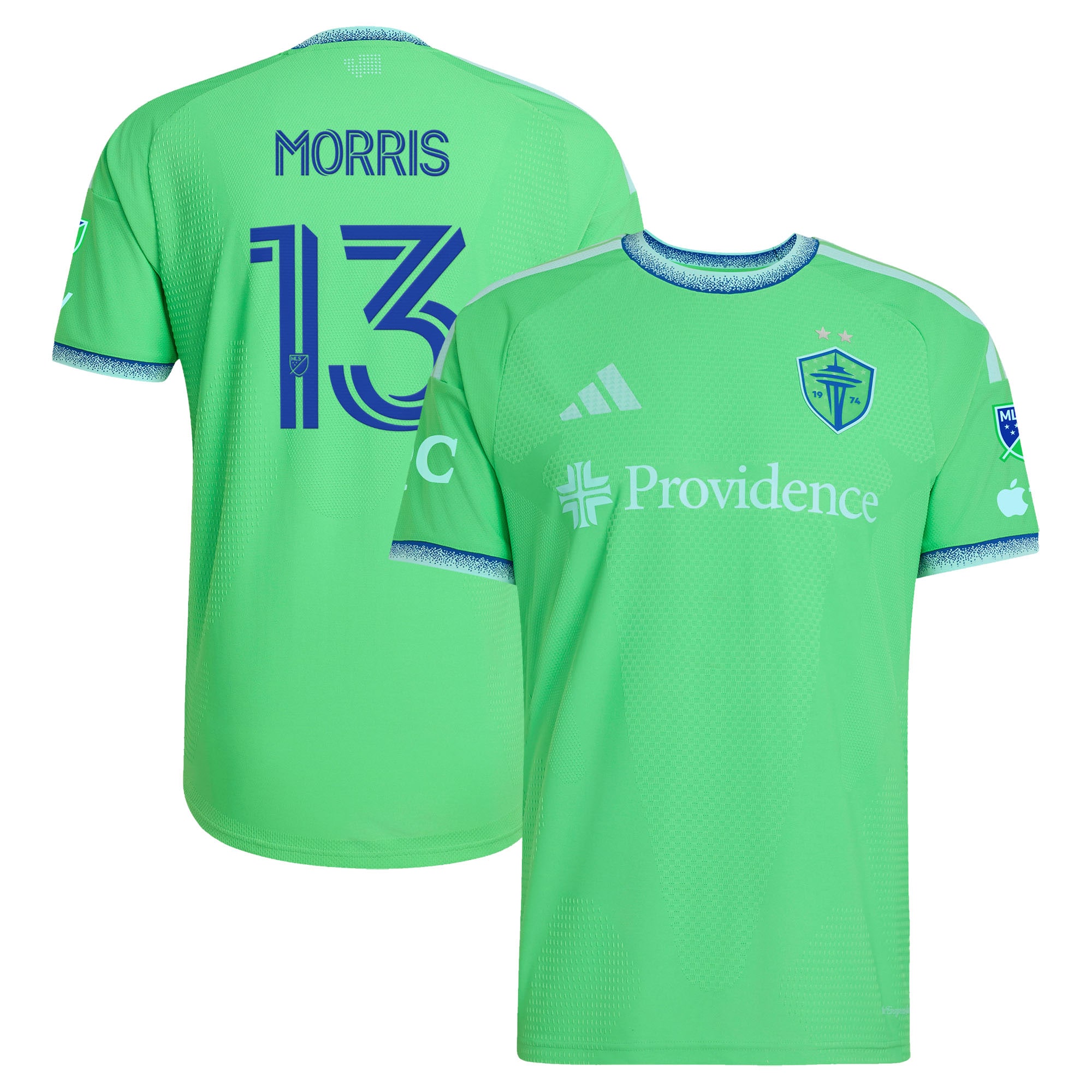 [SJH] Jordan Morris Seattle Sounders FC 2026 The Evergreen State Kit On-Field Authentic Patch Jersey - Rave Green