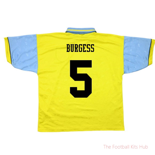 West Bromwich Albion Away Shirt Burgess #5 1995-1997 Season Kit