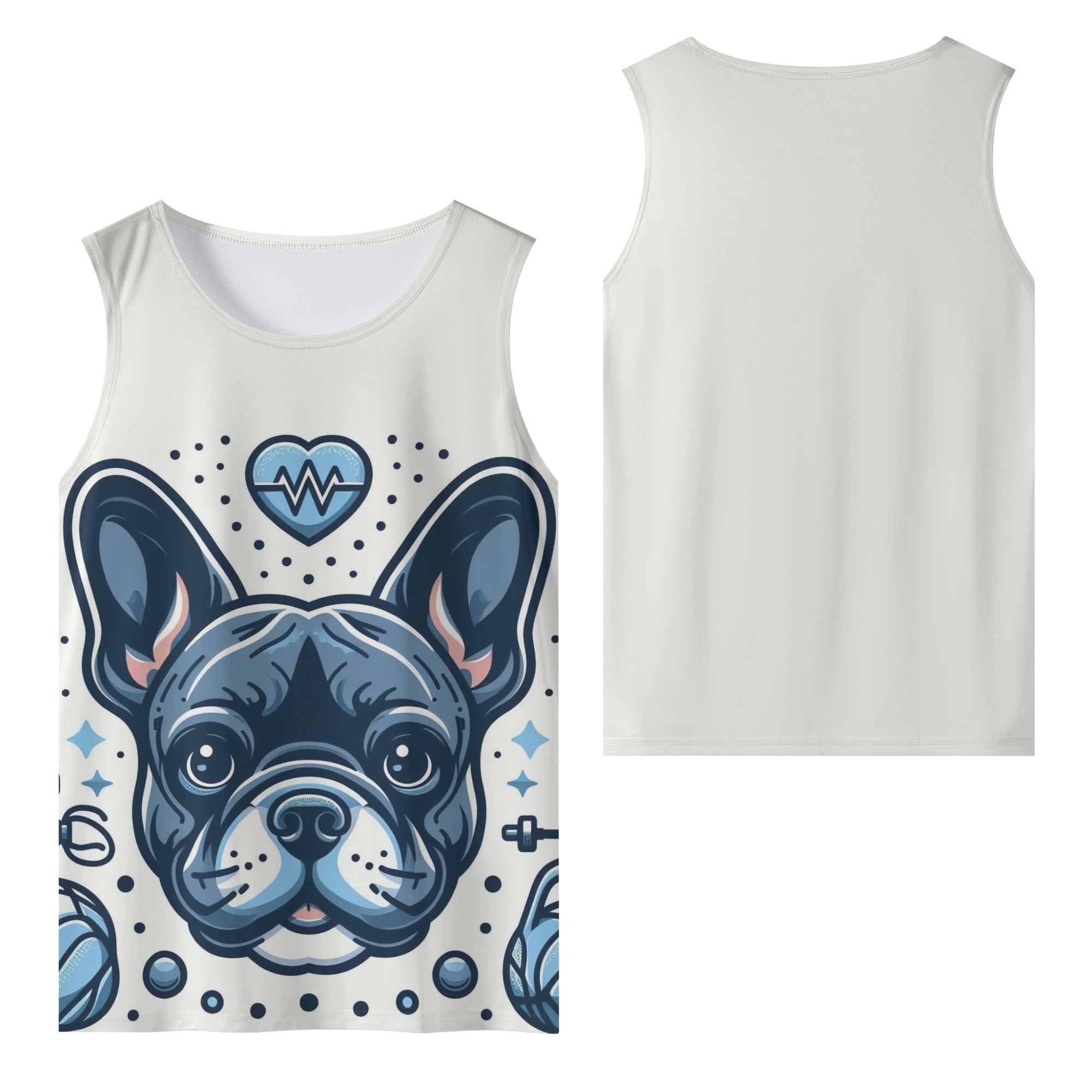 French Bulldog Lover Hank Men Tank Tops Comfy Casual Apparel