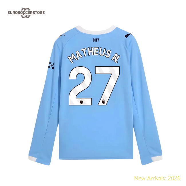 2025-2026 Man City Kids Safe Matheus N. Jersey Kids-safe Technology