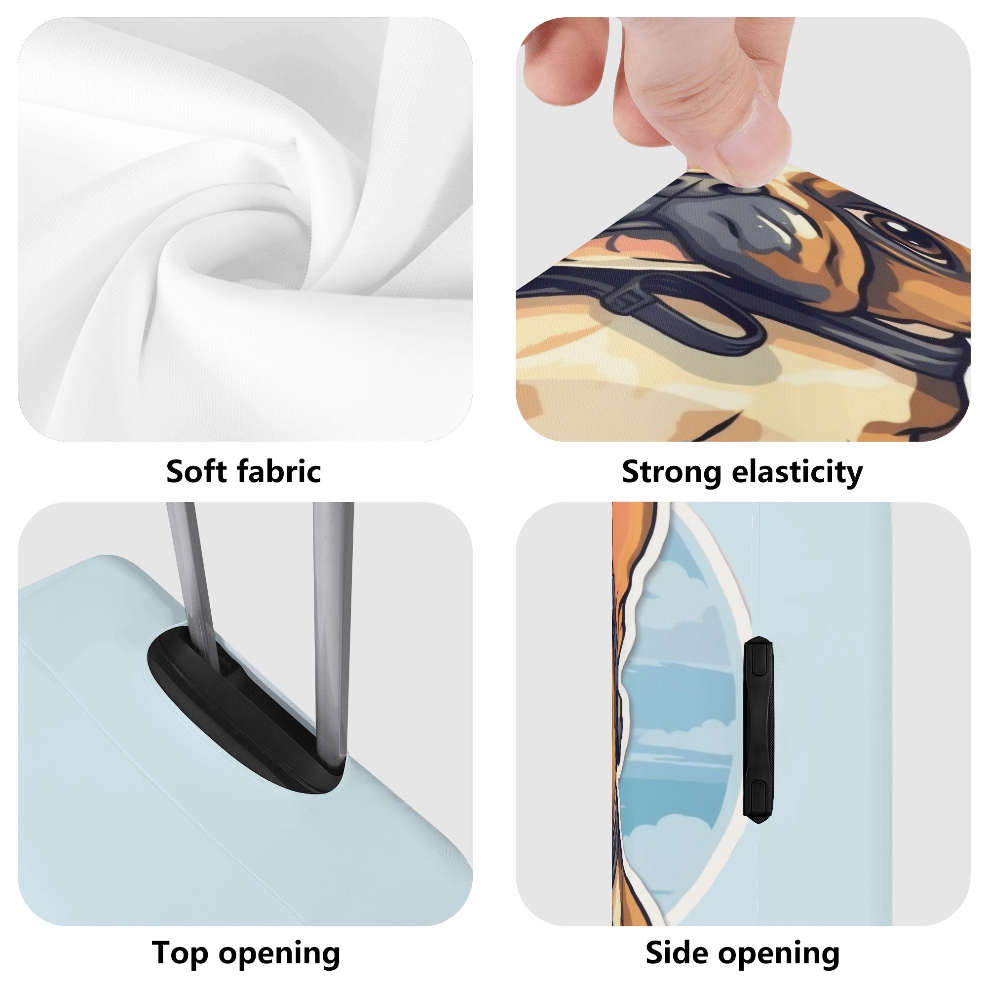 French Bulldog Lily Luggage Cover Cute Frenchie Essential