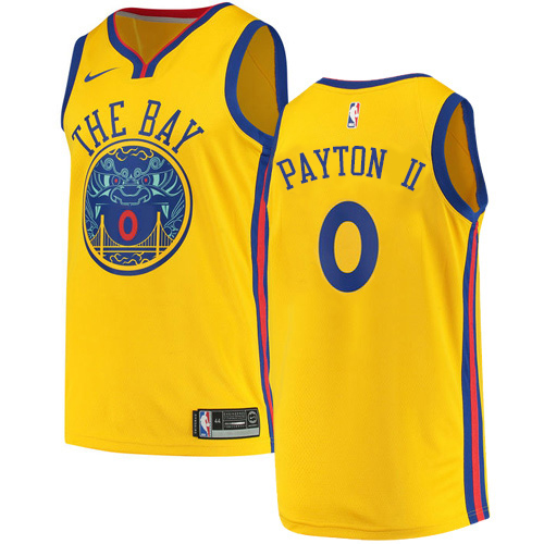 Premium GSW Gary Payton #0 2024 City Swingman NBA Jersey Gold -