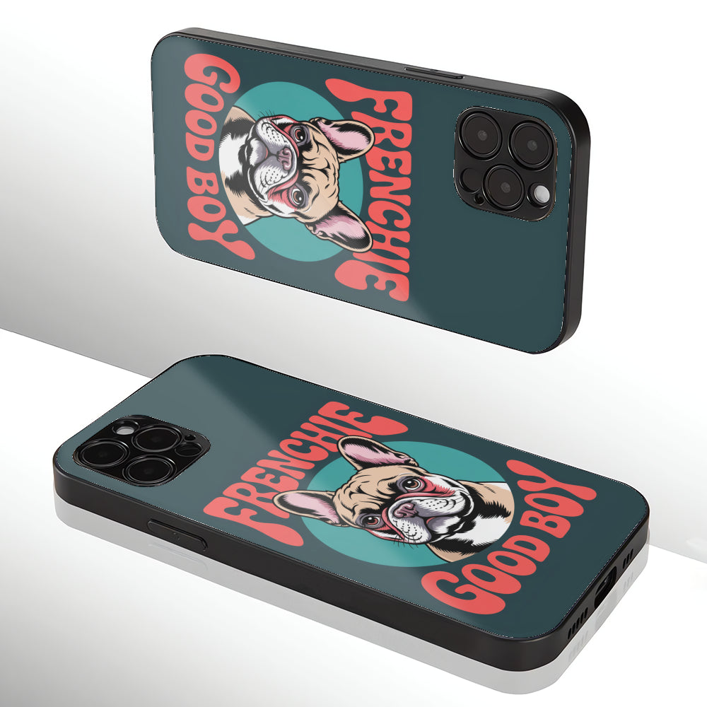 French Bulldog Paisley Iphone & Samsung Glass Case Durable Dog Item