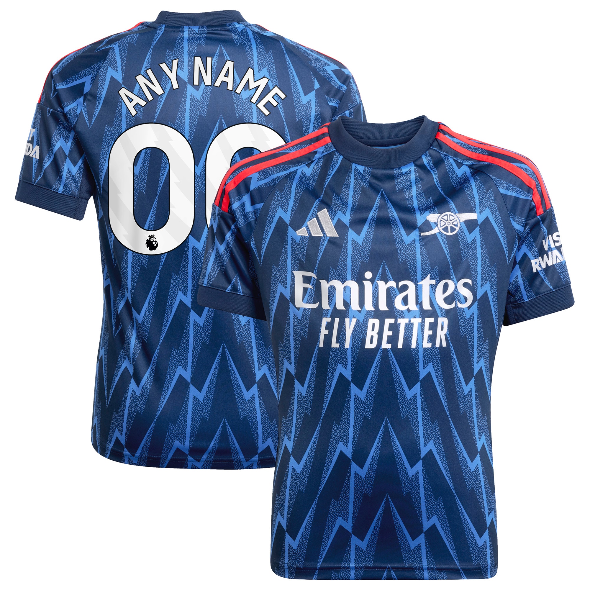 [SJH] Arsenal Youth 2025/26 Away Replica Custom Jersey - Blue