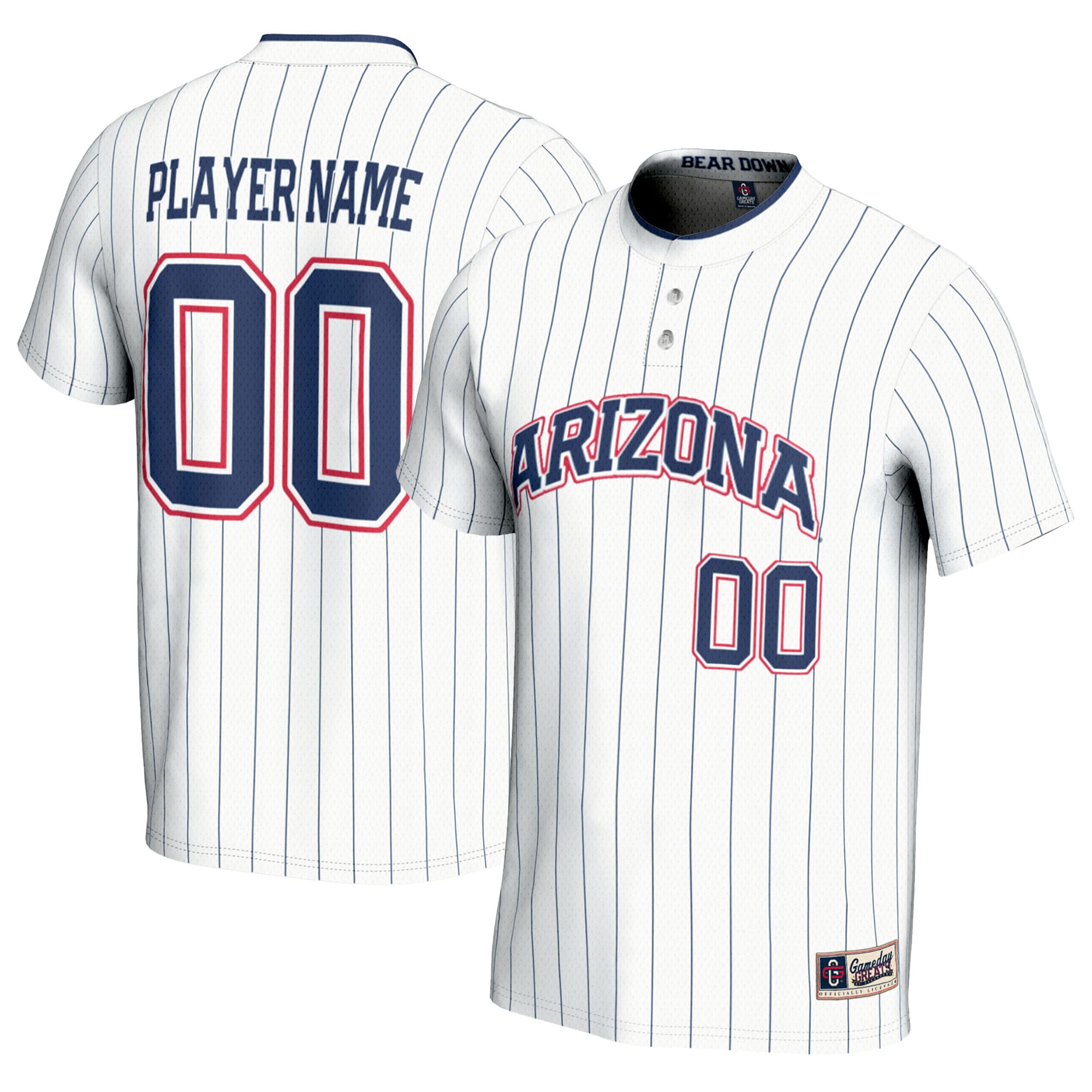 [NJP] Women's Arizona Wildcats GameDay Greats NIL Pick-A-Player Lightweight Softball Jersey - White