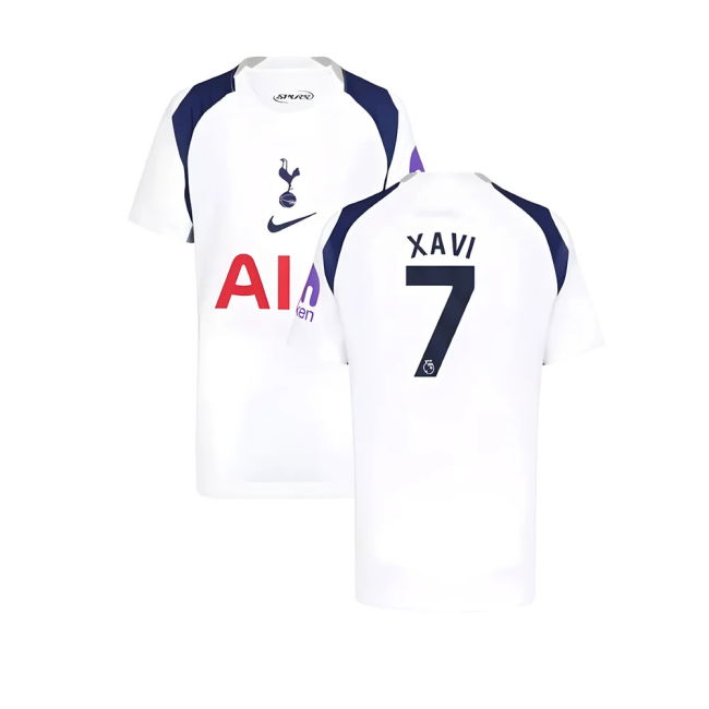 Tottenham 2025-20 Home Football Shirt Xavi (7) M S Kids