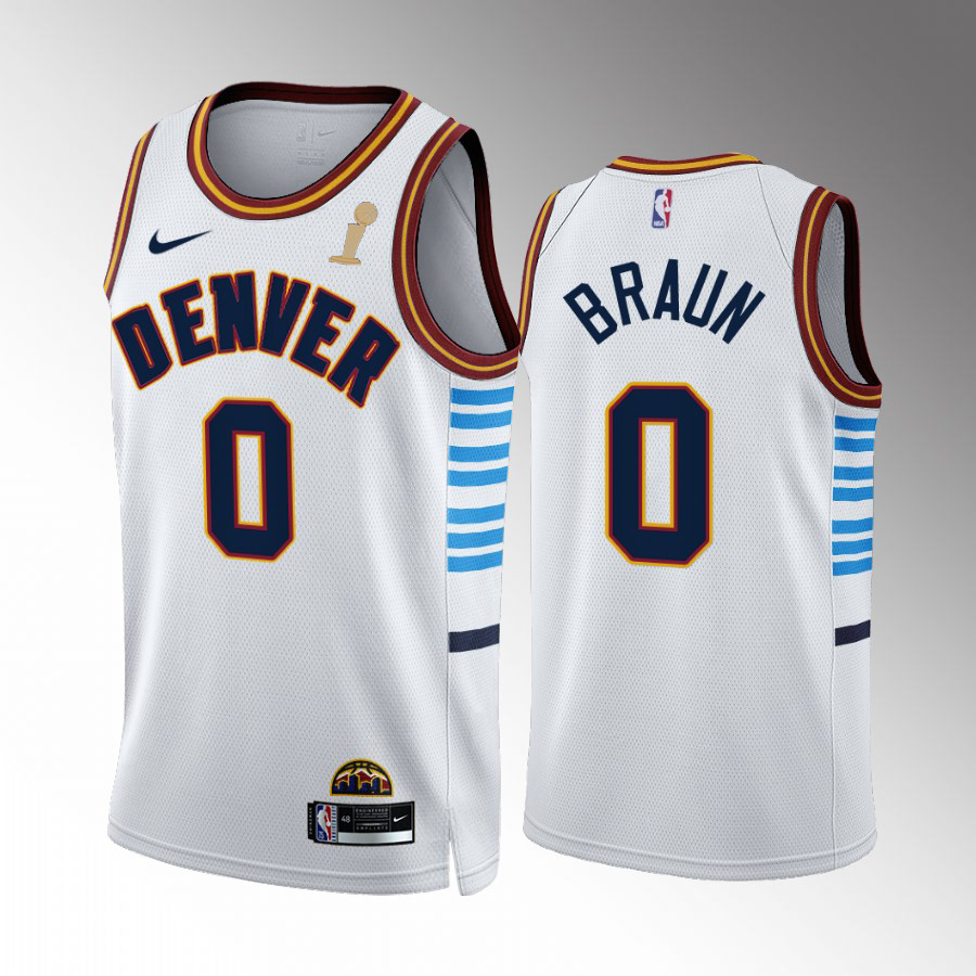 Nuggets White Denver Nuggets #0 Jersey - Economical Premium Quality