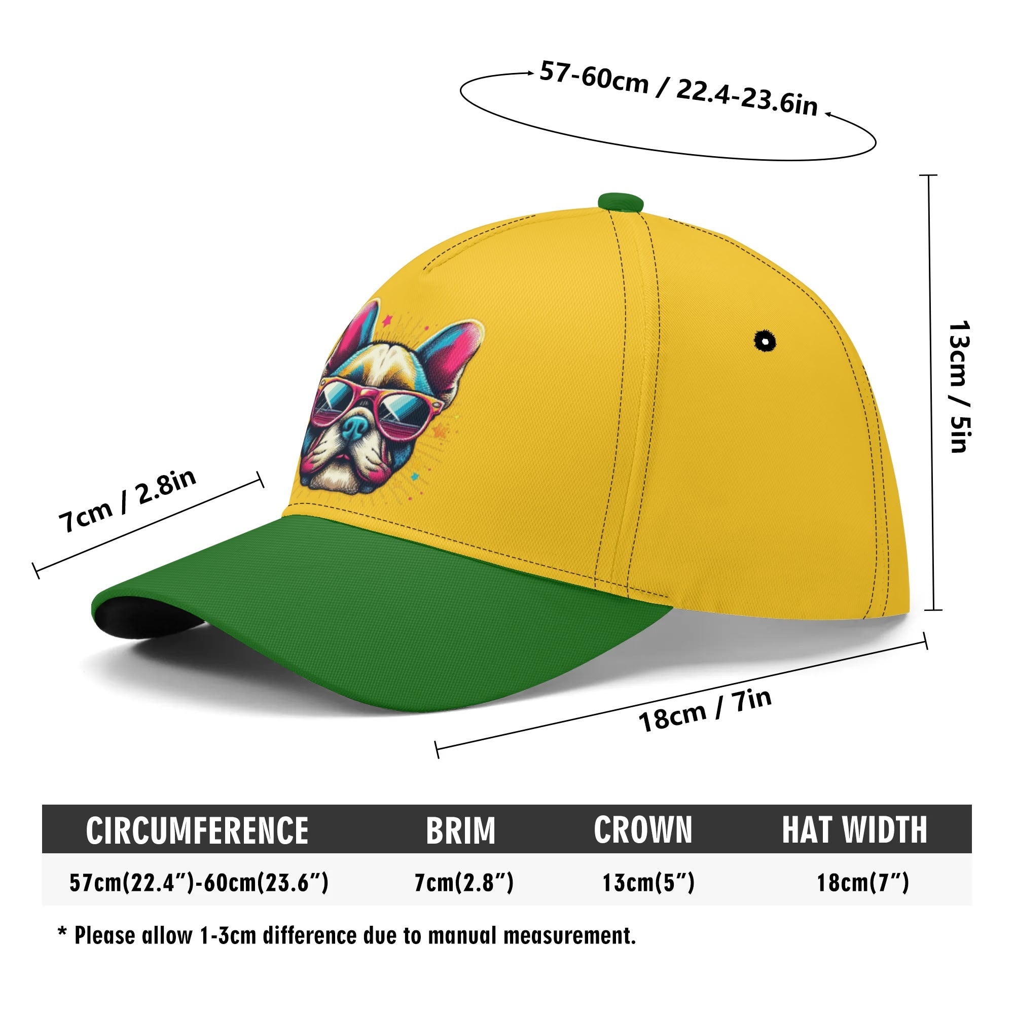 Comfortable Paisley - Non-slip Baseball Cap For French Bulldogs