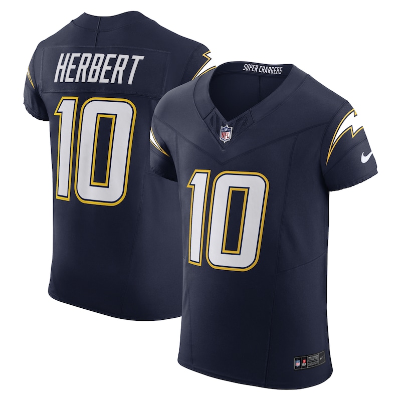 None Justin Herbert Record-Breaker LA Chargers Premium Material Jersey