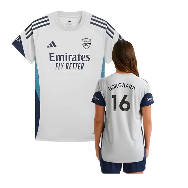 2025-20 Arsenal Training Soccer Jersey Norgaard (16) L M Women S